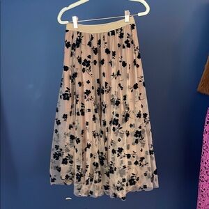 Floral Black and Cream Skirt two one black as well sold together high waist